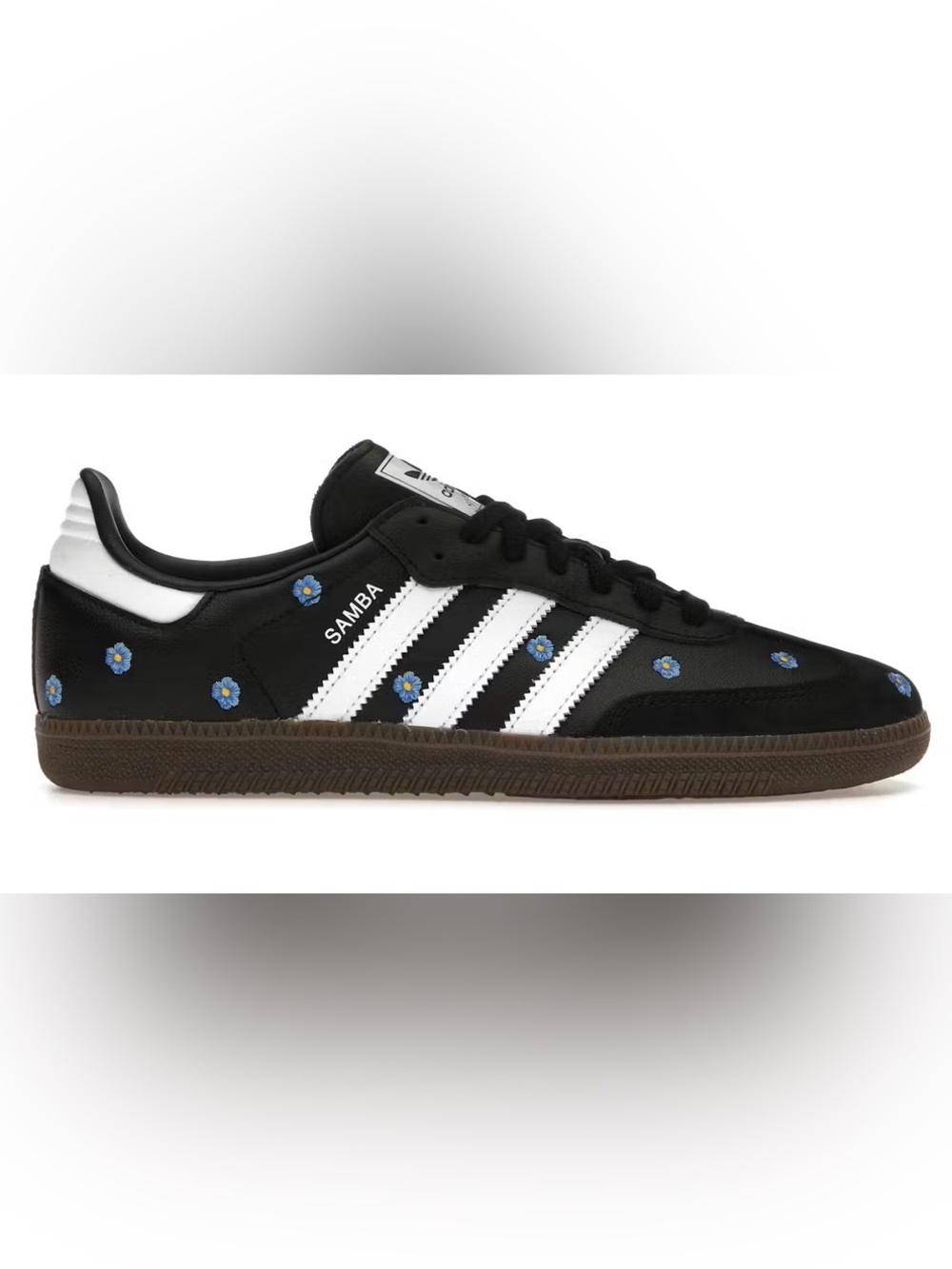 NEW [adidas] Samba Blue Floral Black Classic Low-Top Sneakers Shoes Women’s 6 - Picture 2 of 16